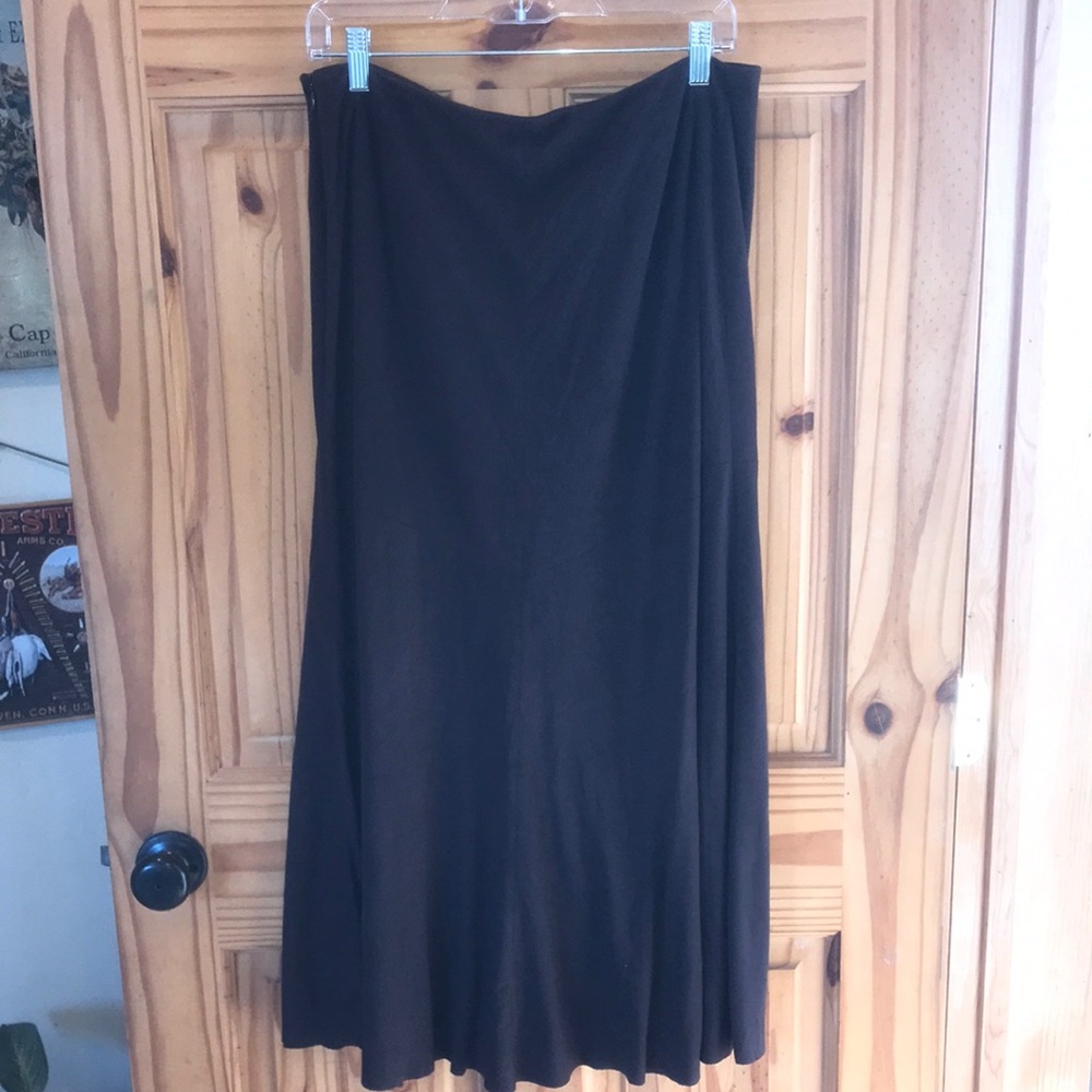 BOGO! J Jill brown suede like soft winter Elegant Brown Women's Skirt